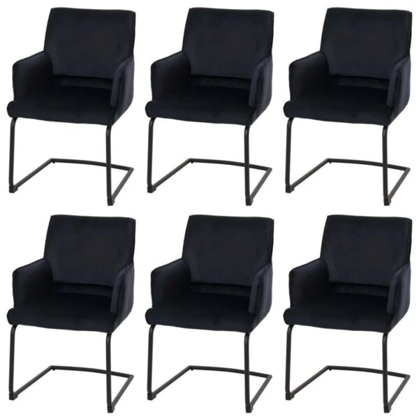MCW Freischwinger N60 6er-Set Anthrazit-Blau