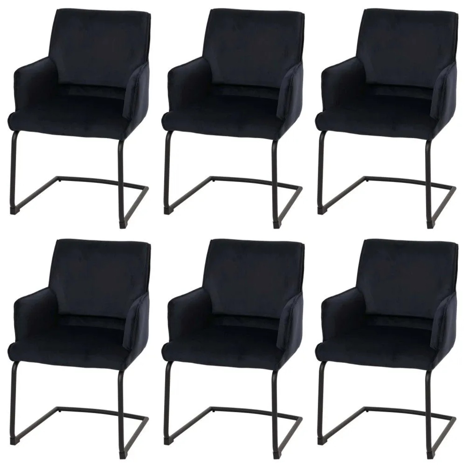MCW Freischwinger N60 6er-Set Anthrazit-Blau