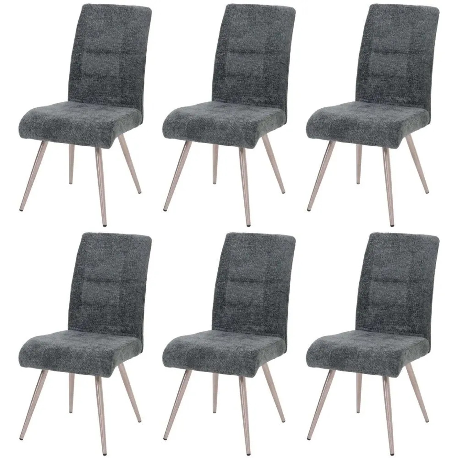 MCW Esszimmerstuhl G55 6er-Set Blau-Grün