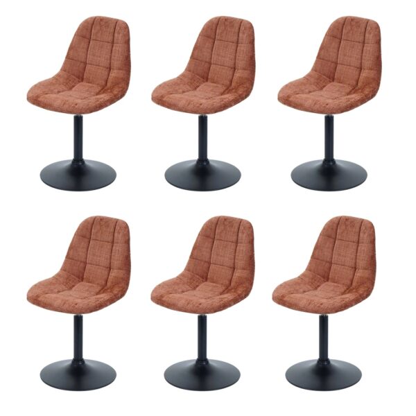 MCW Esszimmerstuhl A60 6er-Set Stoff/Textil Chenille 465g/m²Terrakotta MCW Esszimmerstuhl A60 6er-Set Stoff/Textil Chenille 465g/m²Terrakotta