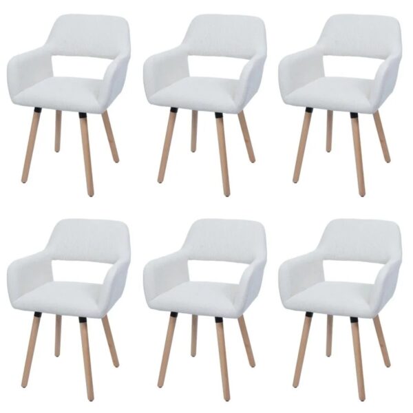 MCW Esszimmerstuhl A50 II 6er-Set Creme-Weiß Stoff/Textil Cord 400g/m² MCW Esszimmerstuhl A50 II 6er-Set Creme-Weiß Stoff/Textil Cord 400g/m²
