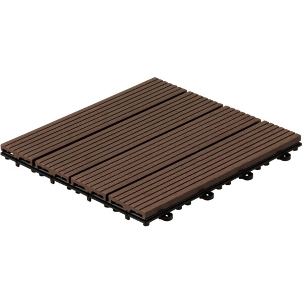 Home Deluxe Klickfliesen WPC Bavaro Dunkelbraun, 30 cm x 30 cm, 6 m²