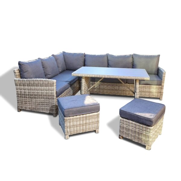 Home Deluxe Gartenmöbel-Set Bahia 6-tlg. Polyrattan Grau Home Deluxe Gartenmöbel-Set Bahia 6-tlg. Polyrattan Grau