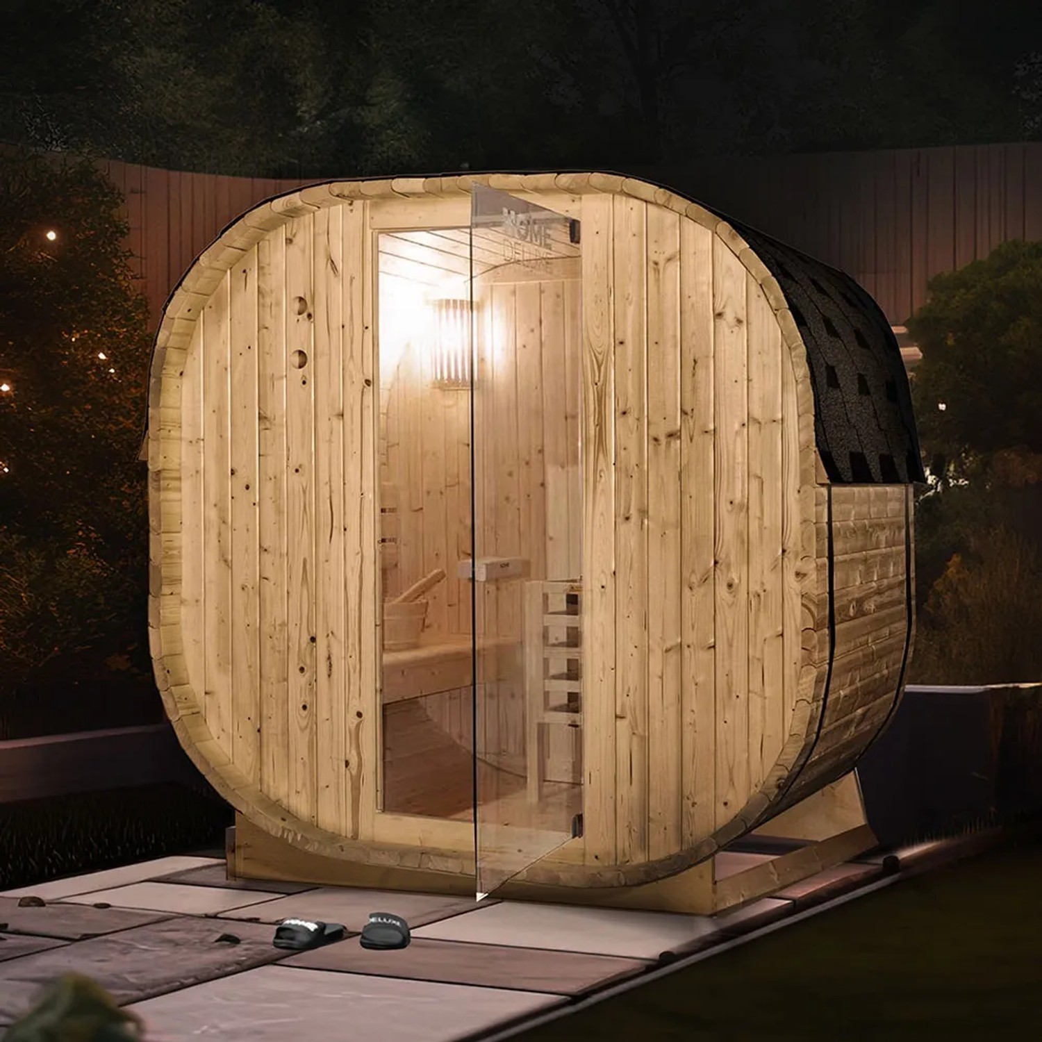 Home Deluxe Outdoor Sauna CUBE L für bis zu 4 Personen