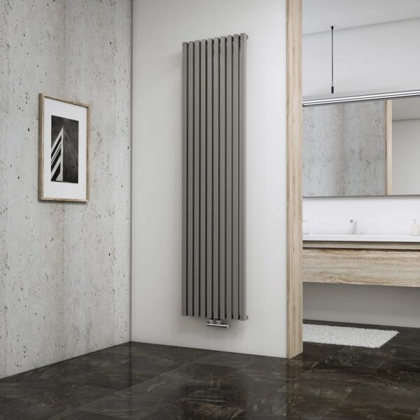 Schulte Design-Heizkoerper Lyon mit 1094 W Leistung in Reflex-Grau, 1800x462mm Schulte Design-Heizkoerper Lyon mit 1094 W Leistung in Reflex-Grau, 1800x462mm