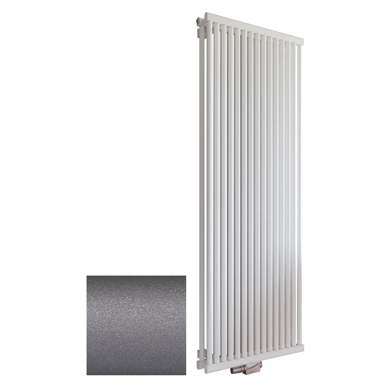 Schulte Design-Heizkörper Kiel PowerPack mit Mittenanschluss 2.026 W Reflex-Grau
