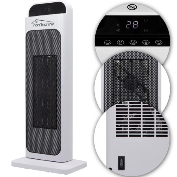 TroniTechnik Turm-Keramikheizer Heizlüfter 2000 Watt WIFI / APP Fernbedienung Oszillation TroniTechnik Turm-Keramikheizer Heizlüfter 2000 Watt WIFI / APP Fernbedienung Oszillation