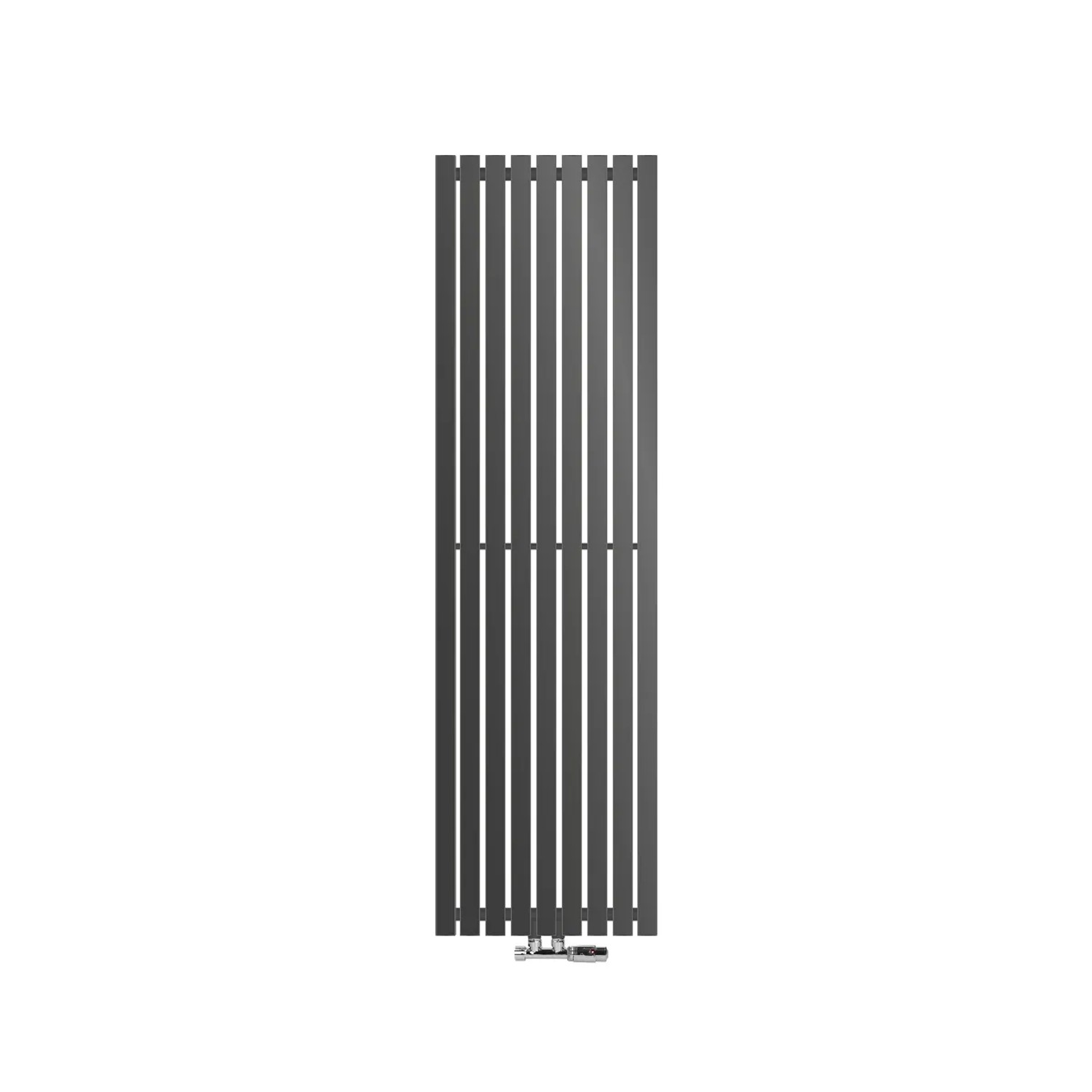 LuxeBath Stella Paneelheizkörper 480x1600mm Anthrazit mit Thermostat Eck Wand