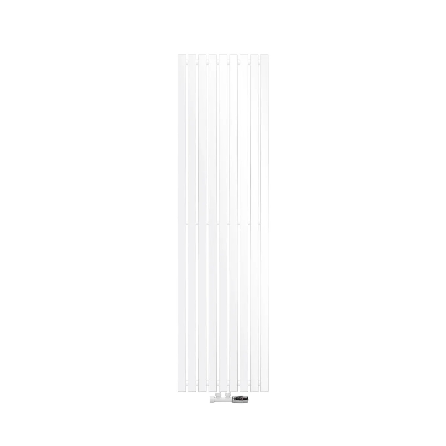 LuxeBath Stella Design Paneelheizkörper 480x1800 mm Weiß mit Thermostat Wand