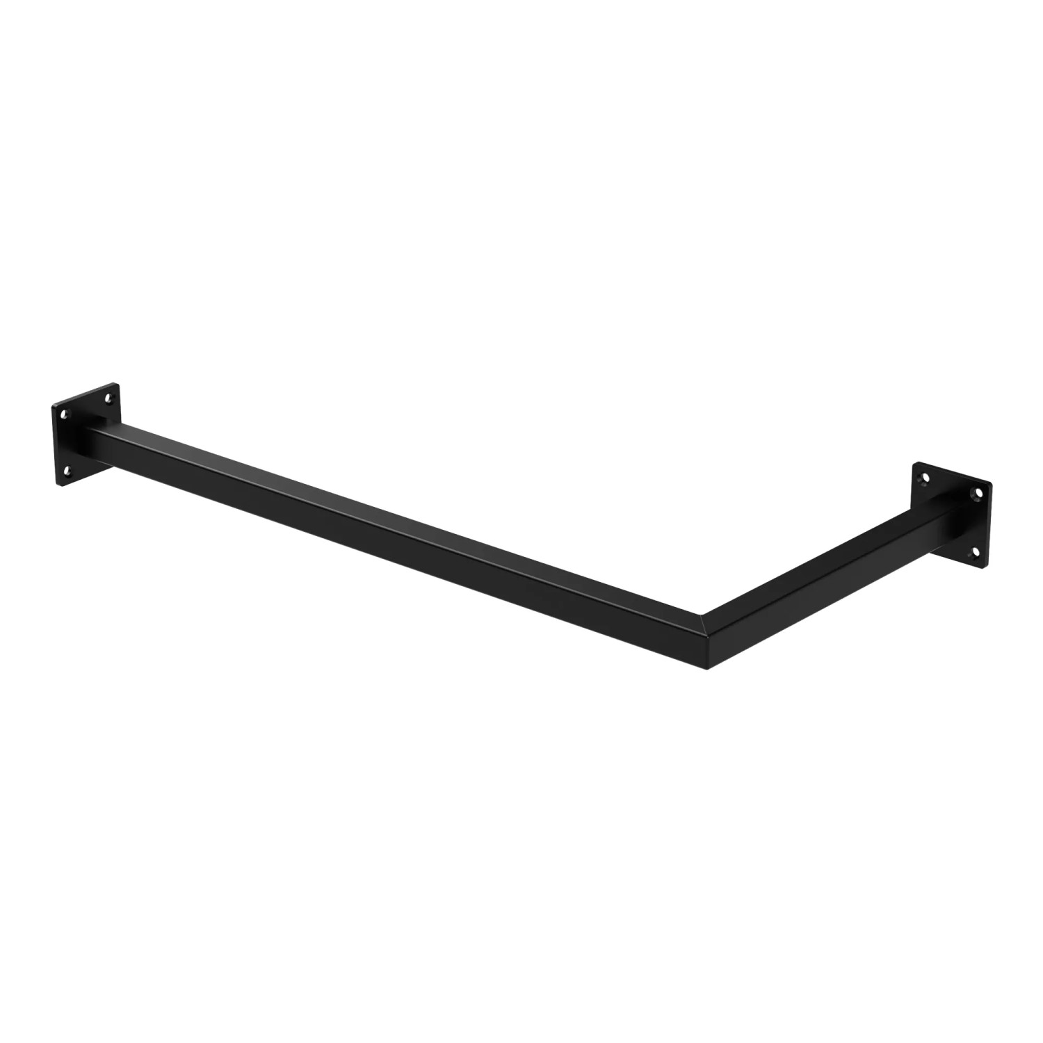 ML-Design Kleiderstange Übereck für Wand T30cmxB60cm Schwarz aus Stahl L-Form