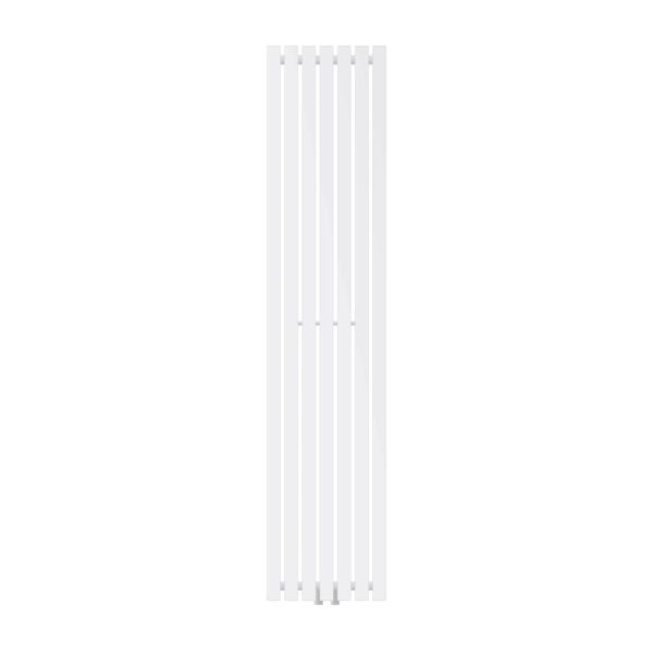LuxeBath Designheizkörper Stella 1800 x 370 mm Weiß mit Mittelanschluss Einlagig