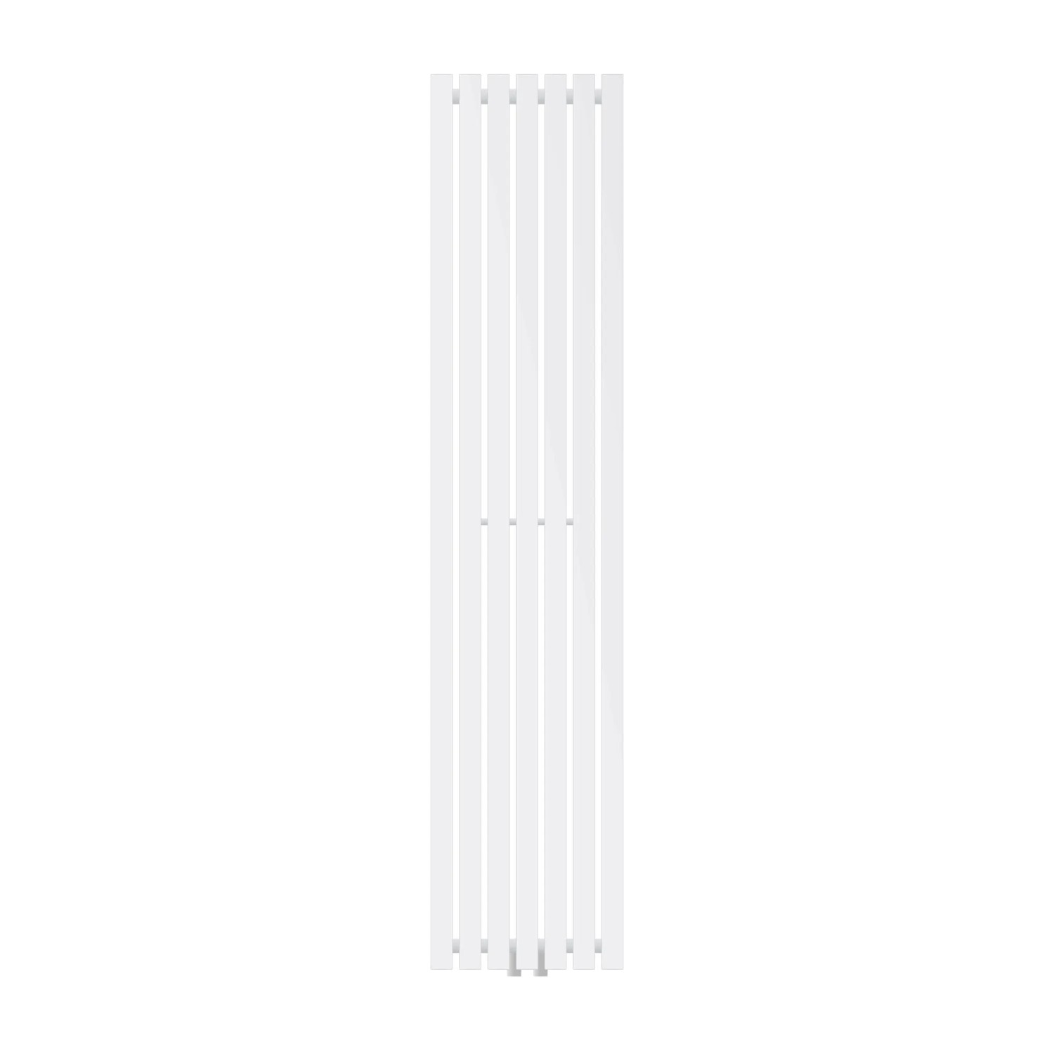 LuxeBath Designheizkörper Stella 1800 x 370 mm Weiß mit Mittelanschluss Einlagig