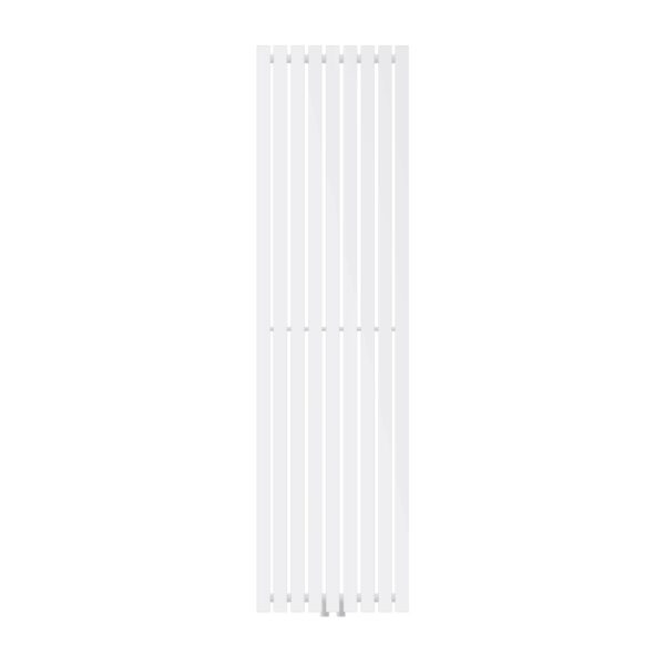 LuxeBath Designheizkörper Stella 1800 x 480 mm Weiß mit Mittelanschluss Einlagig