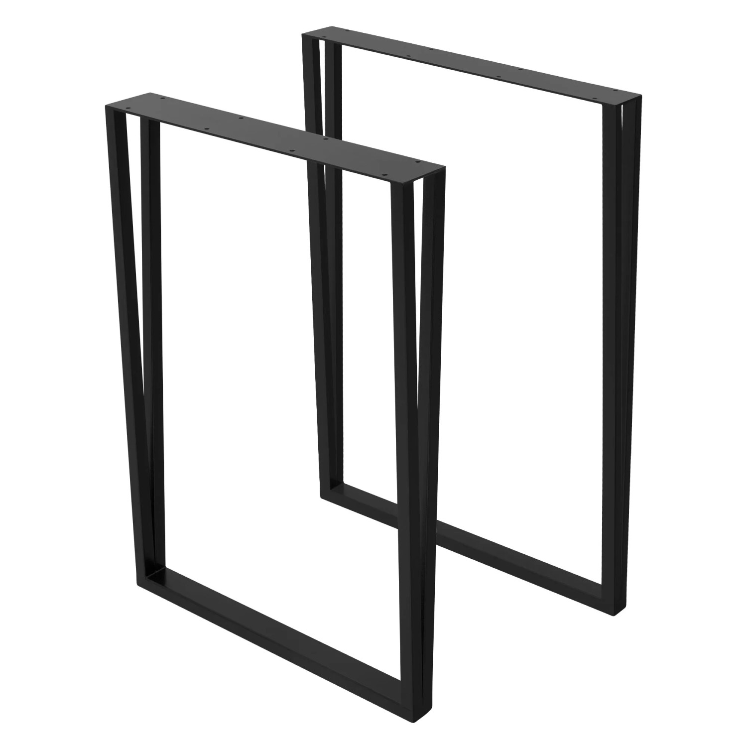 ML-Design 2 Stück Tischbeine 50xH715cm Tischkufen Rechteckige Form Stahl Schwarz