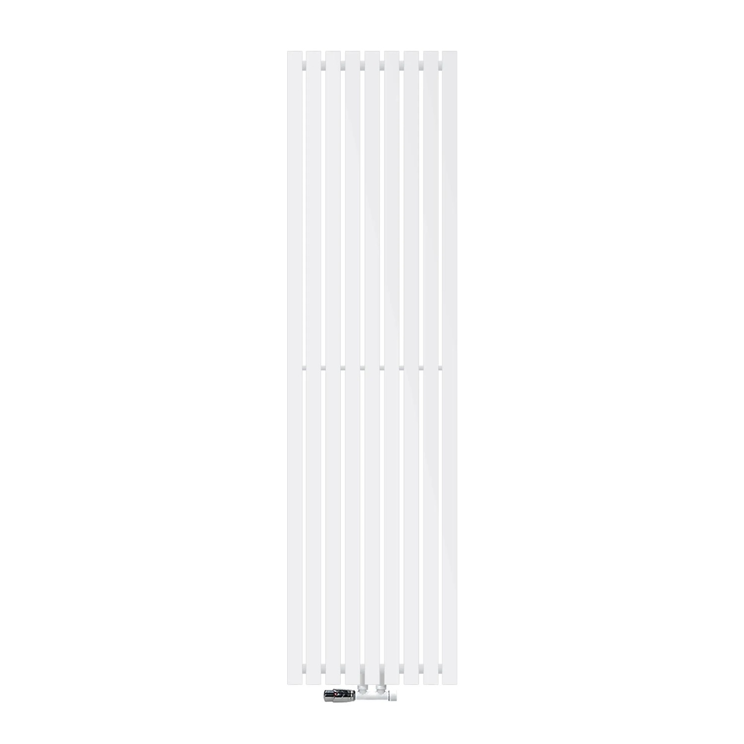 LuxeBath Paneelheizkörper Stella Vertikal 48x180cm Weiß Thermostat Eck