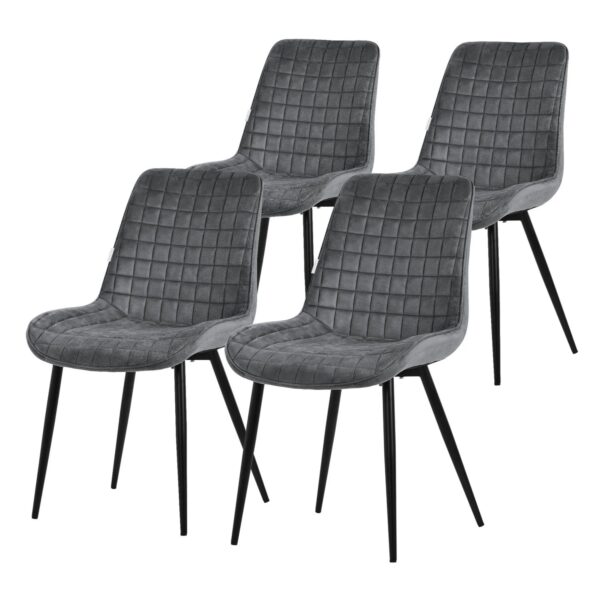 ML-Design Esszimmerstühle 4er Set Anthrazit Samtbezug Metallbeinen