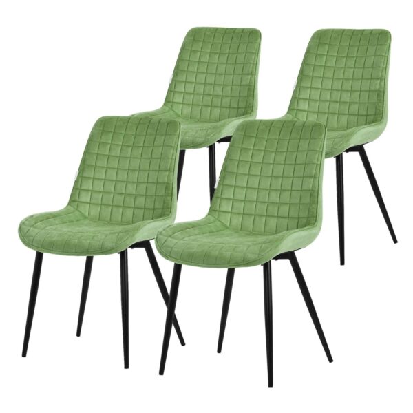 ML-Design Esszimmerstühle 4er Set Salbei Samtbezug Metallbeinen ML-Design Esszimmerstühle 4er Set Salbei Samtbezug Metallbeinen