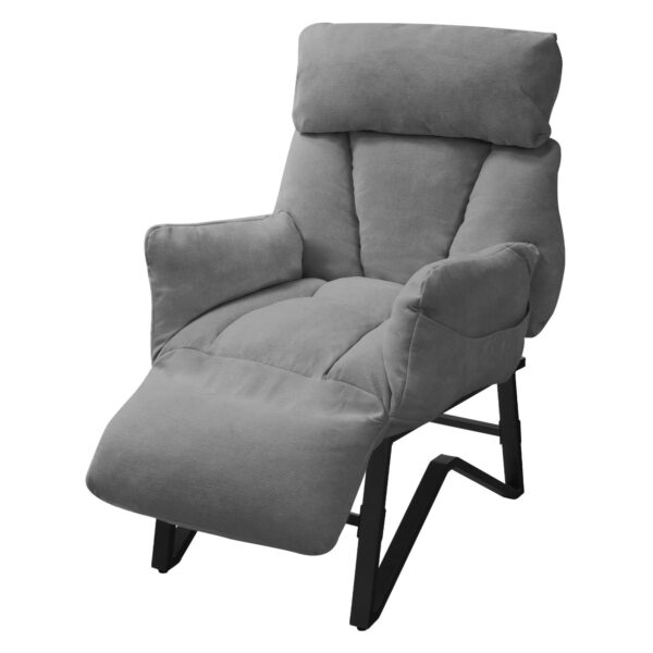 ML-Design Relaxsessel Grau Leinenbezug mit Armlehnen & Fußablage ML-Design Relaxsessel Grau Leinenbezug mit Armlehnen & Fußablage