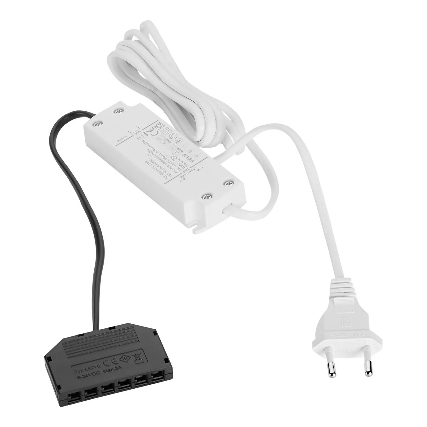 SOTECH LED Transformator 12 VDC 15W Netzgerät mit 6-Fach Verteiler