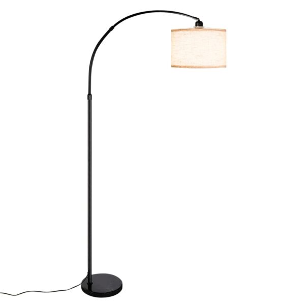 CCLIFE Stehlampe Bogenlampe LED E27 60W Höhenverstellbar 165cm-175cm Beige CCLIFE Stehlampe Bogenlampe LED E27 60W Höhenverstellbar 165cm-175cm Beige