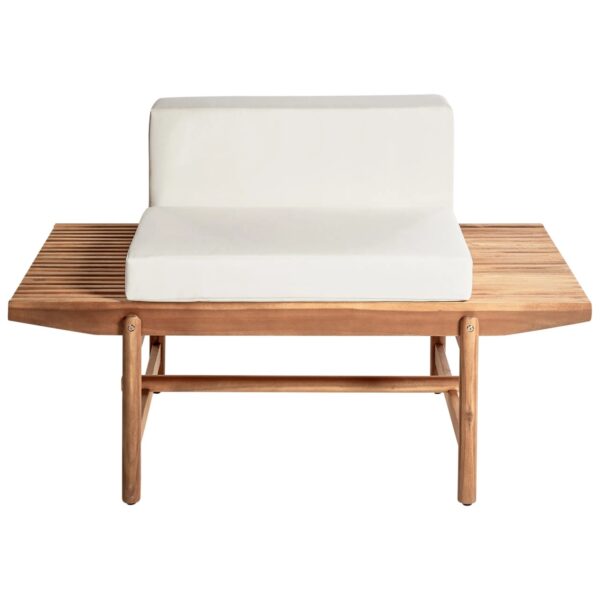 Beliani Gartenbank Heller Holzfarbton Weiss 65x135x84 Beliani Gartenbank Heller Holzfarbton Weiss 65x135x84