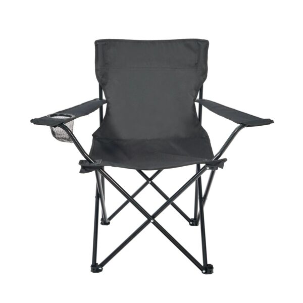24Move Campingstuhl Faltstuhl Schwarz Getraenkehalter Tragetasche Outdoor Faltbar Max 100 kg Angerstuhl