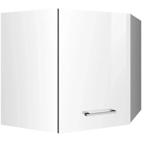Held Möbel Küchen-Küchen-Eck-Hängeschrank Mailand 60 cm Hochglanz Weiß/Weiß