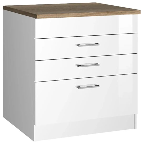 Held Möbel Küchen-KochfeldKüchen-Umbauschrank Mailand 80 cm Hochglanz Weiß/Weiß Held Möbel Küchen-KochfeldKüchen-Umbauschrank Mailand 80 cm Hochglanz Weiß/Weiß