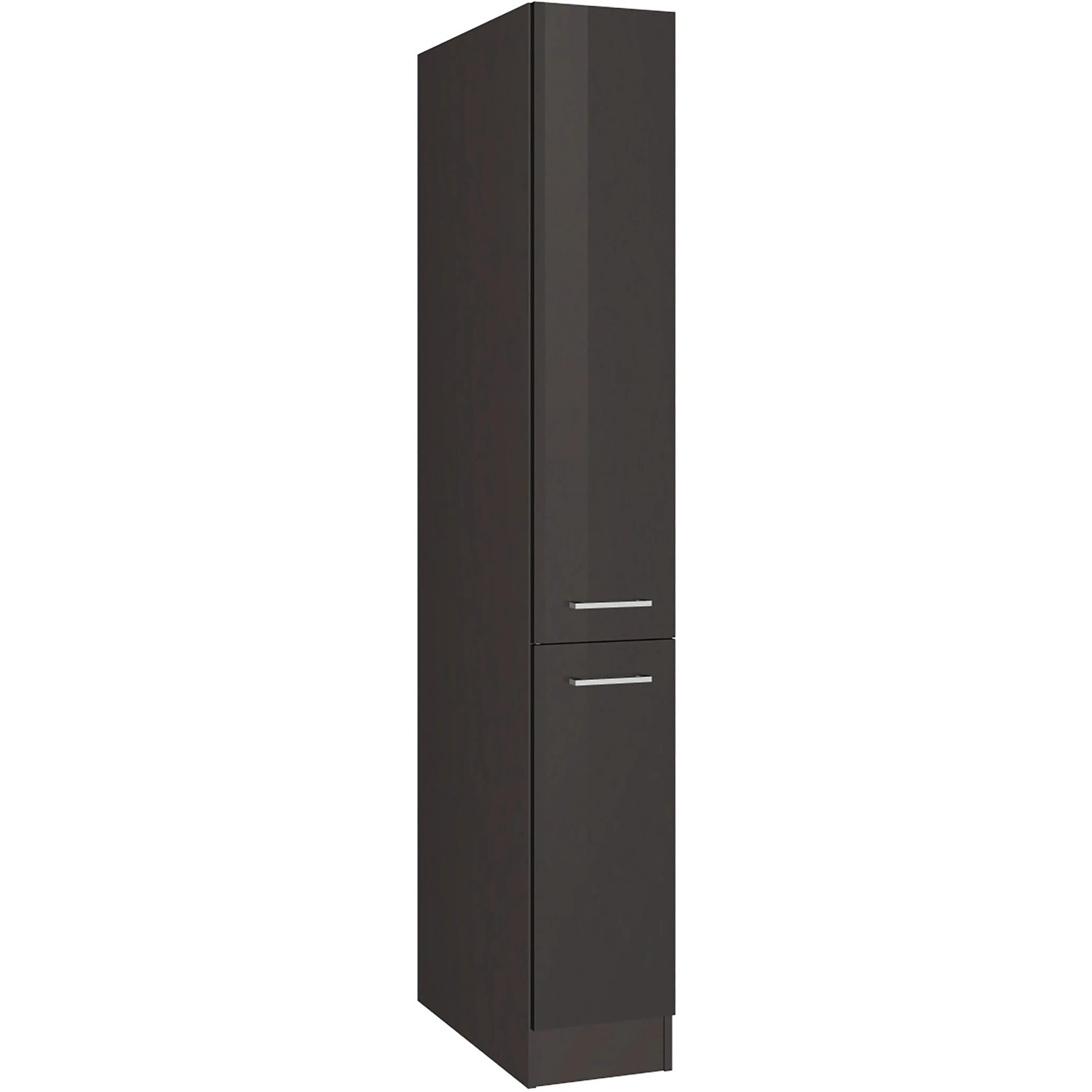 Held Möbel Küchen-Apothekerschrank Mailand 30 cm Hochglanz Graphit/Graphit