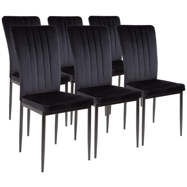 Albatros Esszimmerstühle MODENA 6er Set Schwarz Albatros Esszimmerstühle MODENA 6er Set Schwarz