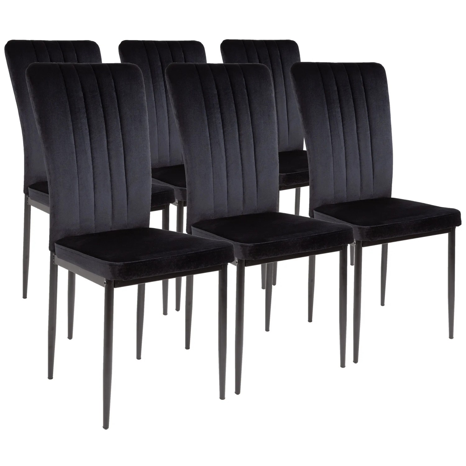 Albatros Esszimmerstühle MODENA 6er Set Schwarz