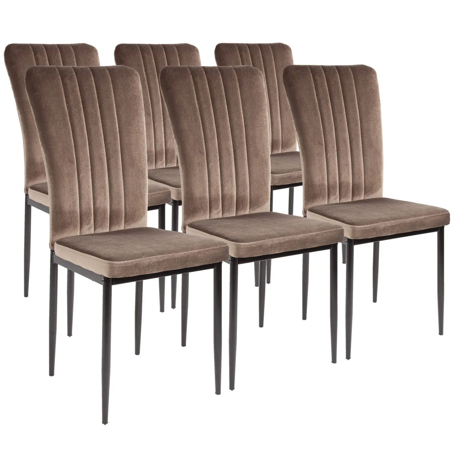Albatros Esszimmerstühle MODENA 6er Set Braun