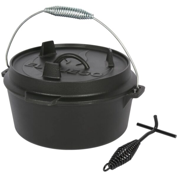 El Fuego Dutch-Oven Gusseisen 3,5, Deckel 1, Schwarz