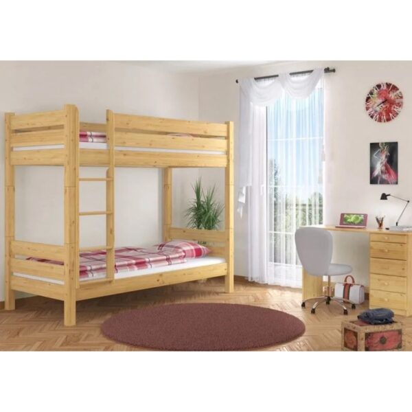 Erst-Holz Etagenbett Überlänge 80 x 220 cm Kiefer Massiv Teilbare Nische 100 Modell 16 ohne Zubehör