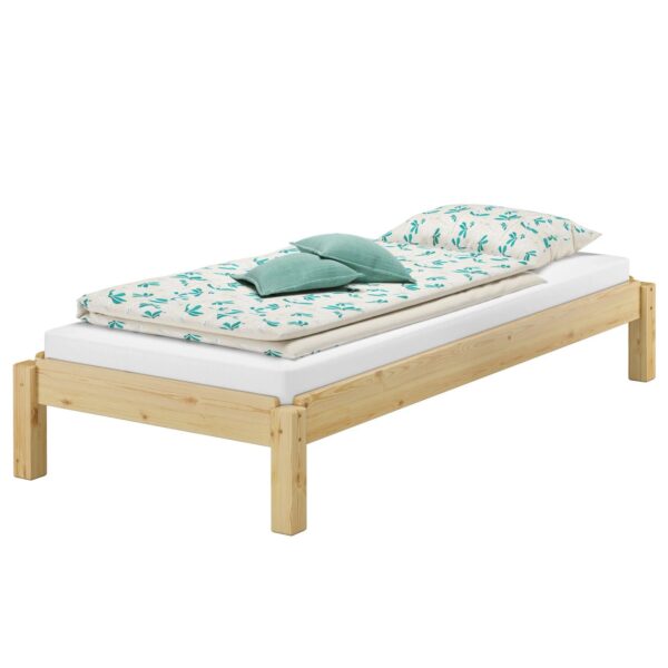 Erst-Holz Stapelbett Einzelbett Holzbett 80 x 190 cm Kiefer Massiv Modell 48 ohne Zubehör