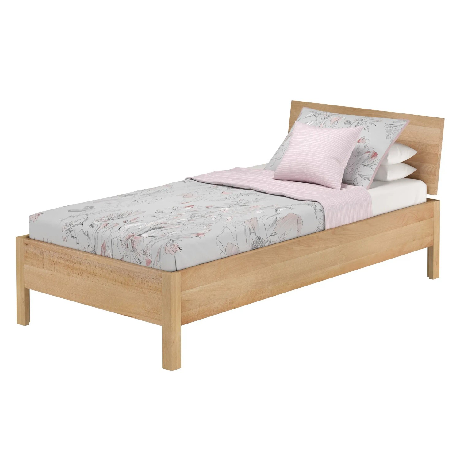 Erst-Holz Einzelbett Metallfrei 100 x 200 Massives Buchenholz Modell 93 ohne Zubehör