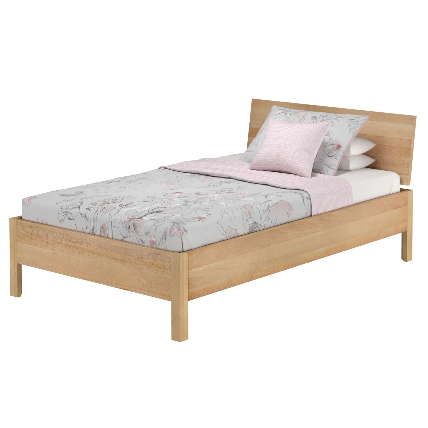 Erst-Holz Einzelbett Metallfrei 120 x 200 Massives Buchenholz Modell 93 ohne Zubehör