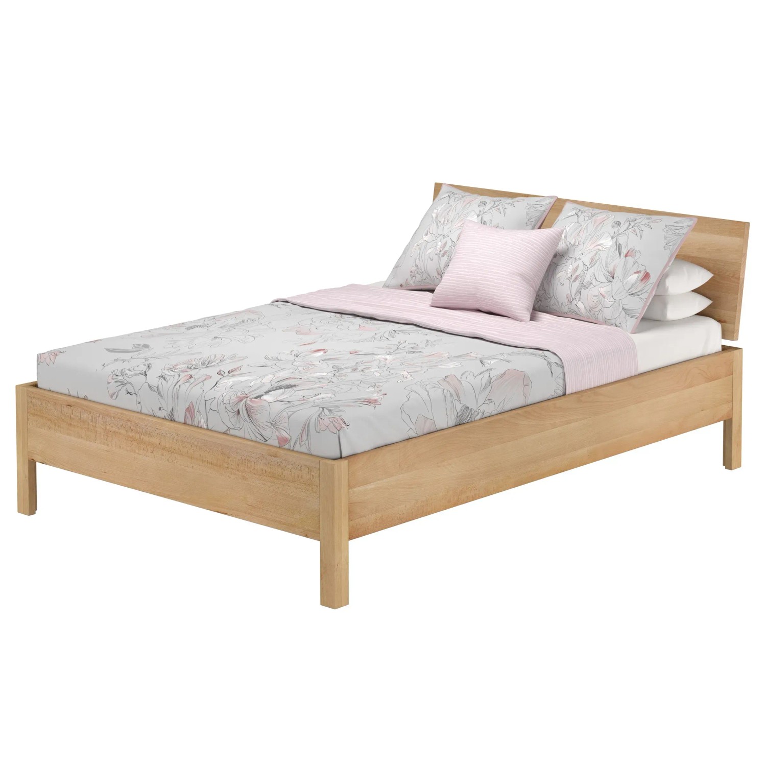 Erst-Holz Doppelbett Metallfrei 140 x 200 Massives Buchenholz Modell 93 ohne Zubehör
