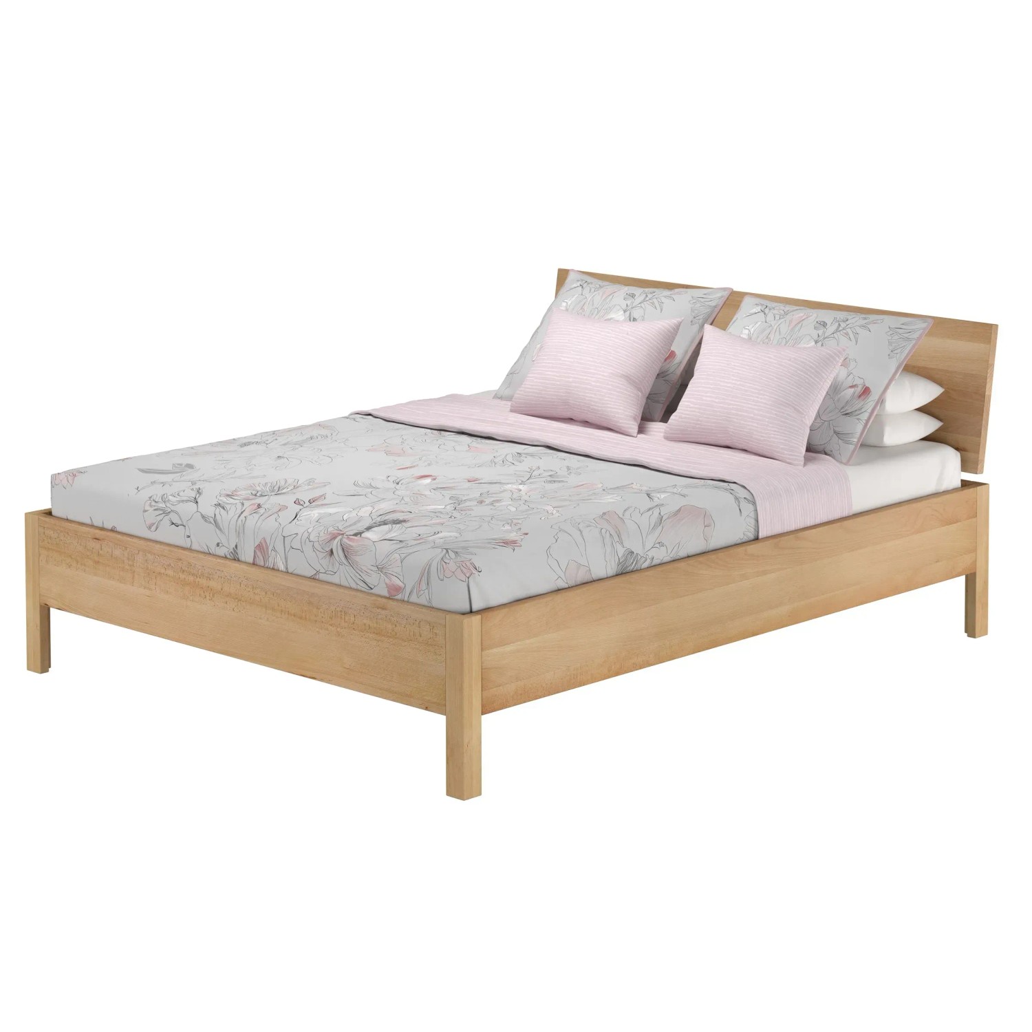 Erst-Holz Doppelbett Metallfrei 160 x 200 Massives Buchenholz Modell 93 Rollrost inkl.
