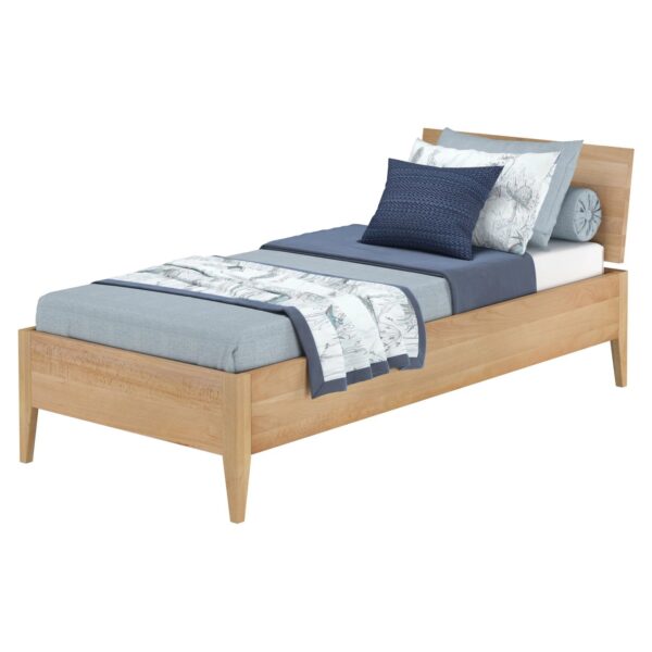 Erst-Holz Einzelbett Metallfrei 90 x 200 cm Massives Buchenholz Konische Füße Modell 94 ohne Zubehör Erst-Holz Einzelbett Metallfrei 90 x 200 cm Massives Buchenholz Konische Füße Modell 94 ohne Zubehör