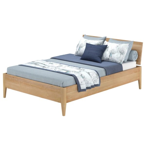 Erst-Holz Doppelbett Metallfrei 140 x 200 cm Massives Buchenholz Konische Füße Modell 94 ohne Zubehör Erst-Holz Doppelbett Metallfrei 140 x 200 cm Massives Buchenholz Konische Füße Modell 94 ohne Zubehör