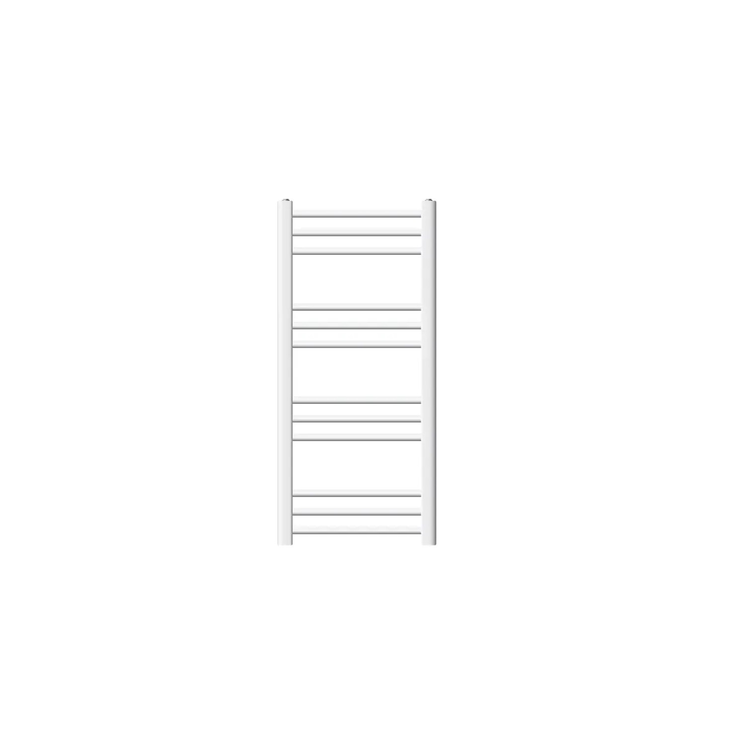 LuxeBath Sahara Badheizkörper 400x800 mm Weiß Gebogen Seitenanschluss