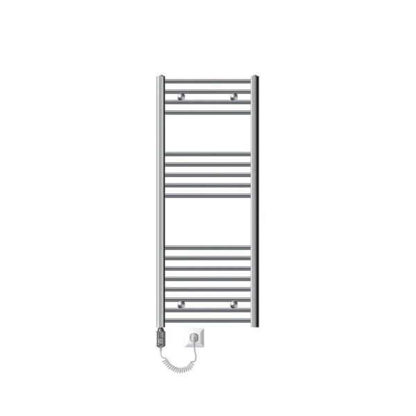 LuxeBath Badheizkörper Elektrisch mit Heizstab 1200W 50x120 cm Chrome Gebogen