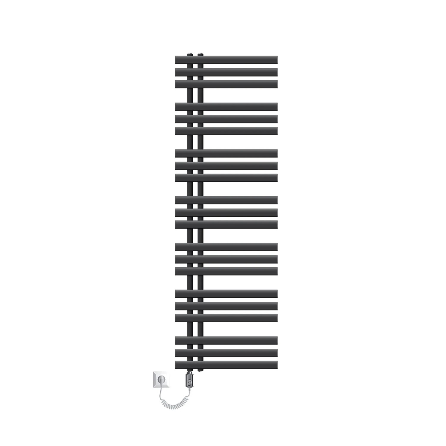 ECD Germany Iron EM Badheizkörper Elektrisch Heizstab 1200W 500x1600mm Anthrazit