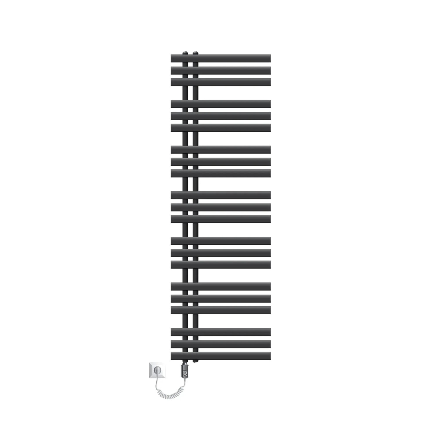 ECD Germany Iron EM Badheizkörper Elektrisch Heizstab 900W 500x1600 mm Anthrazit
