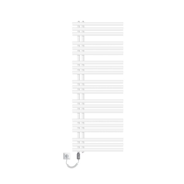 ECD Germany Iron EM Design Badheizkörper Elektrisch Heizstab 1200W 60x160cm Weiß