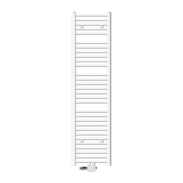 LuxeBath Badheizkörper 400x1800 mm Weiß Gerade mit Thermostat Universal Eck
