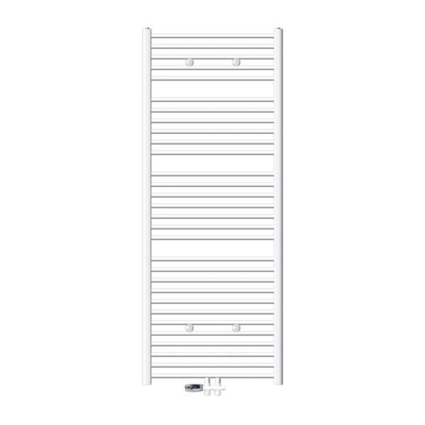 ECD Germany Badheizkörper 750x1800 mm Weiß mit Anschlussgarnitur Durchgang Boden