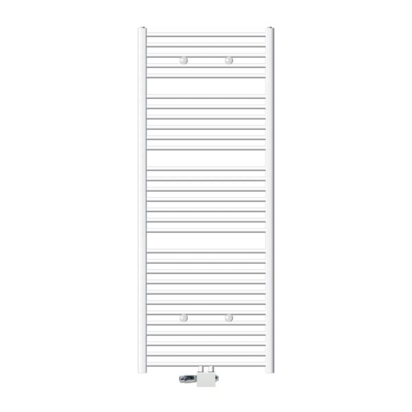 ECD Germany Badheizkörper 750 x 1800 mm Weiß mit Anschlussgarnitur Universal Eck