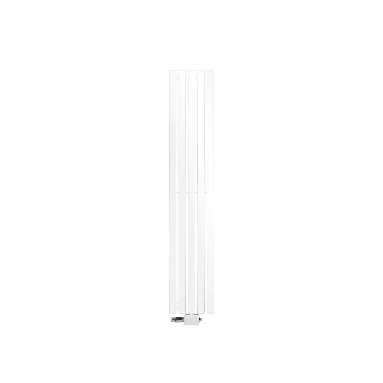 LuxeBath Paneelheizkörper Stella 260x1400mm Weiß mit Thermostat Universal Eck